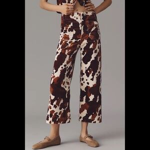 Anthropologie The Colette Corduroy Crop Wide-Leg Pants by Maeve